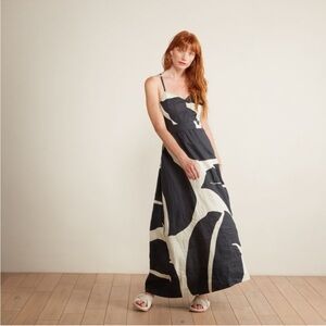 The Odells Miro Bareback Dress in a Botanical Canvas Print